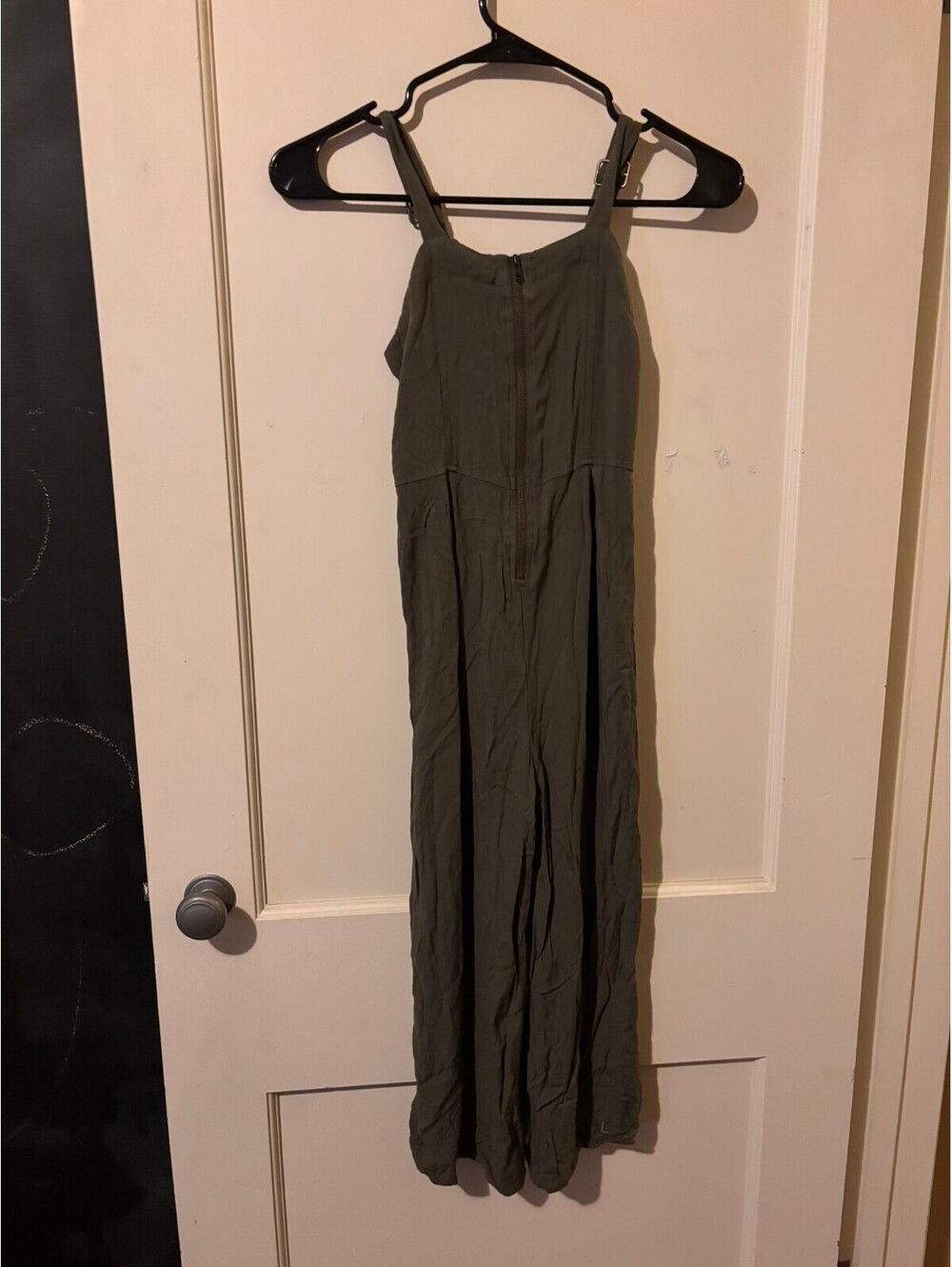 Olive green sleeveless jumpsuit Medium